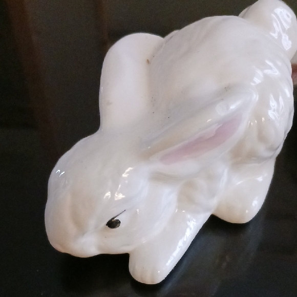 Ceramic Bunny Candle Holders - White and Purple - Picture 4 of 4